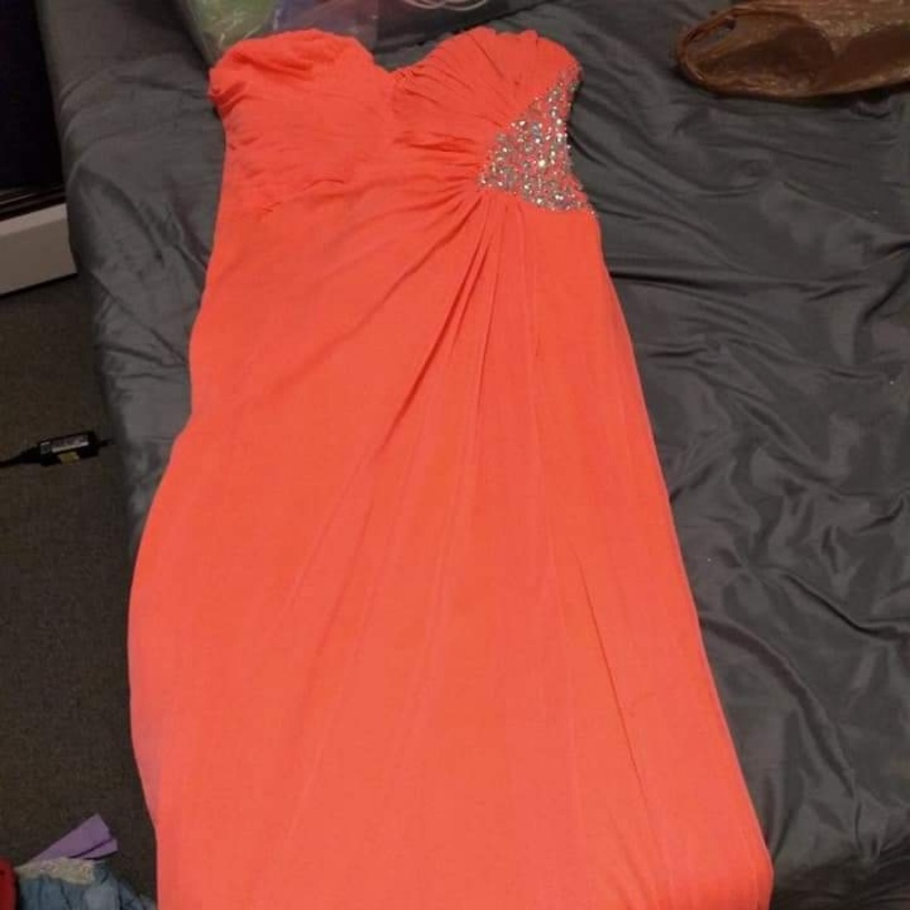 Coral prom dress